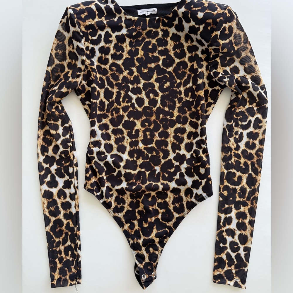 Good American Leopard Print Bodysuit